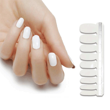 Nail Polish Stickers - Blanco Simple