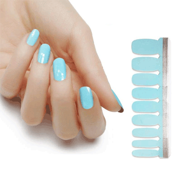 Nail Polish Stickers - Crystal Blue