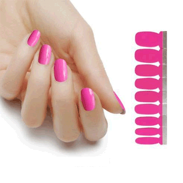 Nail Polish Stickers - Fuchsia Pink