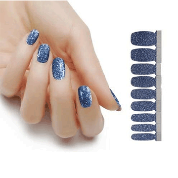 Glitter Nail Polish Stickers - Sky Delight