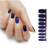 Glitter Nail Polish Stickers - Viola