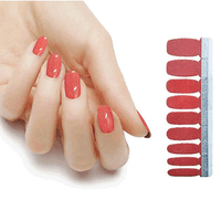 Glitter Nail Polish Stickers - French Rose