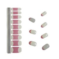 French Tips Nail Polish Stickers - Baby Pink