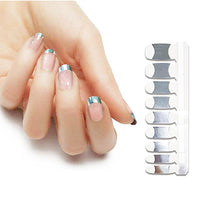 French Tips Nail Polish Stickers - Silver