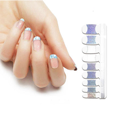 French Tips Nail Polish Stickers - Saturday Night