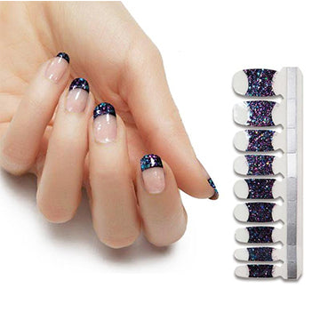 French Tips Nail Polish Stickers - Starry Night