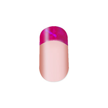 French Tips Nail Polish Stickers - Pink Sparkles