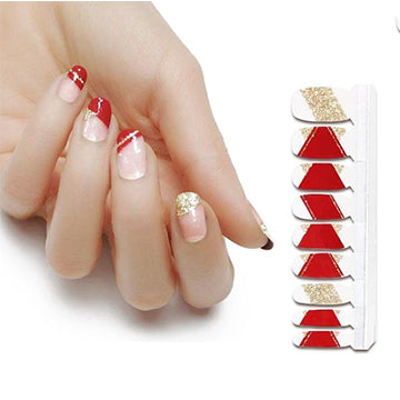 French Tips Nail Polish Stickers - Festive Season