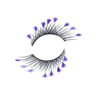 Synthetic Hair False Lashes - Purple Tipped