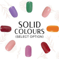 Semi Cured Gel Nail Wraps - Solid Colours (select option)