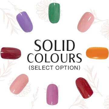 Semi Cured Gel Nail Wraps - Solid Colours (select option)