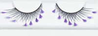 Synthetic Hair False Lashes - Purple Tipped
