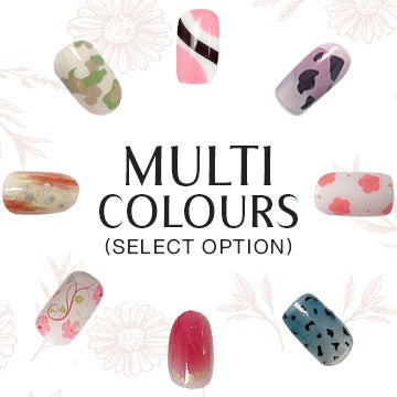 Semi Cured Gel Nail Wraps - Multi Colour (select option)