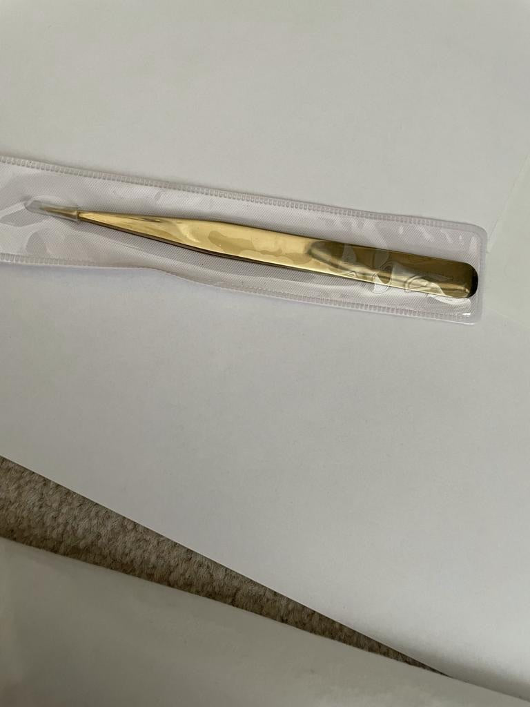 Tweezers - Gold Straight Precision