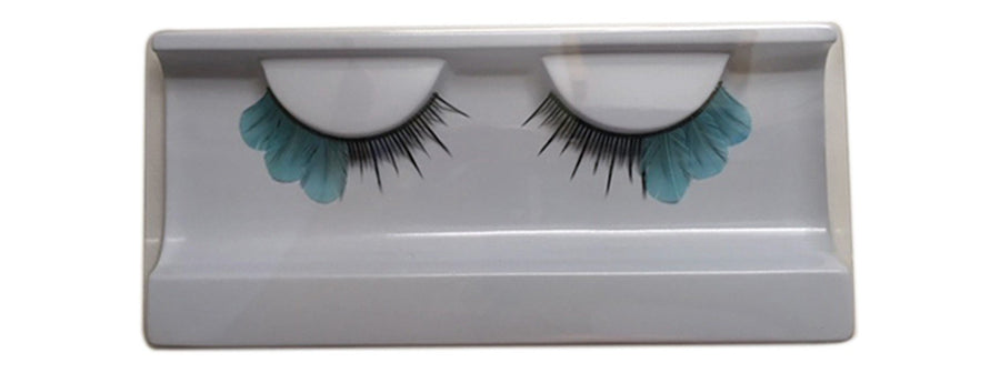 Synthetic Hair False Lashes - Turquoise Sky
