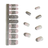 French Tips Nail Polish Stickers - Marble